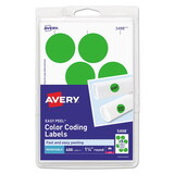 Avery AVE05498 Printable Removable Color-Coding Labels, 1 1/4