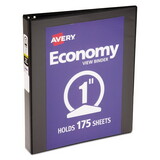 AVERY-DENNISON AVE05710 Economy View Binder W/round Rings, 11 X 8 1/2, 1