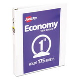 AVERY-DENNISON AVE05711 Economy View Binder W/round Rings, 11 X 8 1/2, 1