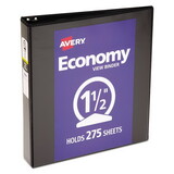 Avery AVE05725 Economy View Binder W/round Rings, 11 X 8 1/2, 1 1/2