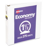 AVERY-DENNISON AVE05726 Economy View Binder W/round Rings, 11 X 8 1/2, 1 1/2