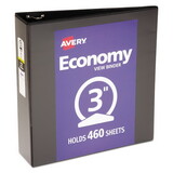 Avery AVE05740 Economy View Binder W/round Rings, 11 X 8 1/2, 3