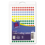 Avery AVE05795 Handwrite Only Self-Adhesive Removable Round Color-Coding Labels, 0.25