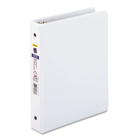 Avery AVE05806 Economy View Binder with Round Rings , 3 Rings, 1" Capacity, 8.5 x 5.5, White, (5806)