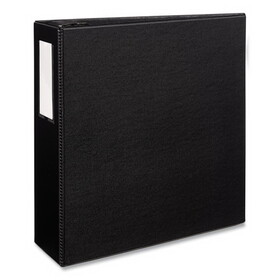 AVERY-DENNISON AVE08802 Durable Binder With Two Booster Ezd Rings, 11 X 8 1/2, 4", Black