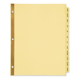Avery AVE11307 Preprinted Laminated Tab Dividers W/gold Reinforced Binding Edge, 12-Tab, Letter