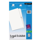 Avery AVE11371 Avery-Style Legal Exhibit Side Tab Divider, Title: 1-25, 14 X 8 1/2, White