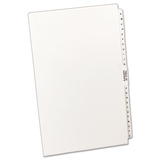 Avery AVE11375 Avery-Style Legal Exhibit Side Tab Divider, Title: A-Z, 14 X 8 1/2, White