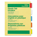 Avery AVE11465 Plastic Insertable Dividers, 5-Tab, Letter