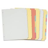 AVERY-DENNISON AVE11501 Write-On Plain-Tab Dividers, 5-Tab, Letter, 36 Sets