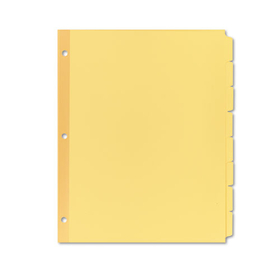 AVERY-DENNISON AVE11505 Write-On Plain-Tab Dividers, 8-Tab, Letter, 24 Sets