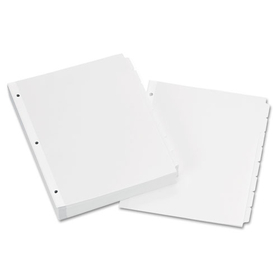 AVERY-DENNISON AVE11507 Write-On Plain-Tab Dividers, 8-Tab, Letter, 24 Sets