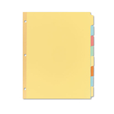AVERY-DENNISON AVE11509 Write-On Plain-Tab Dividers, 8-Tab, Letter, 24 Sets