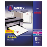 Avery AVE11515 Customizable Print-On Dividers, 5-Tab, Letter, 5 Sets