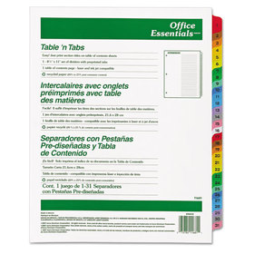 AVERY-DENNISON AVE11681 Table 'n Tabs Dividers, 31-Tab, Letter