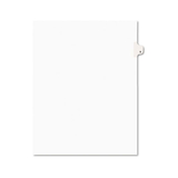 Avery AVE11915 Preprinted Legal Exhibit Side Tab Index Dividers, Avery Style, 10-Tab, 5, 11 x 8.5, White, 25/Pack