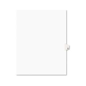 Avery AVE11925 Avery-Style Legal Exhibit Side Tab Divider, Title: 15, Letter, White, 25/pack