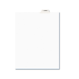 Avery AVE12395 Avery-Style Preprinted Legal Bottom Tab Dividers, 26-Tab, Exhibit V, 11 x 8.5, White, 25/Pack