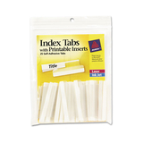 AVERY-DENNISON AVE16241 Insertable Index Tabs With Printable Inserts, Two, Clear Tab, 25/pack