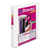 Avery AVE17012 Durable View Binder with DuraHinge and Slant Rings, 3 Rings, 1