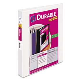 Avery AVE17012 Durable View Binder W/slant Rings, 11 X 8 1/2, 1" Cap, White