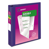 AVERY-DENNISON AVE17024 Durable View Binder W/slant Rings, 11 X 8 1/2, 1 1/2