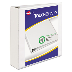 Avery AVE17143 Touchguard Antimicrobial View Binder W/slant Rings, 2" Cap, White