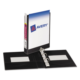 Avery AVE17167 Mini Size Durable View Binder with Round Rings, 3 Rings, 1" Capacity, 8.5 x 5.5, Black