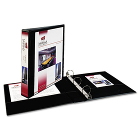 Avery AVE19650 Showcase Economy View Binders with Slant Rings, 3 Rings, 1.5" Capacity, 11 x 8.5, Black