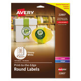 Avery AVE22807 Round Print-To-The-Edge Labels, 2