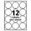 Avery AVE22807 Round Print-To-The-Edge Labels, 2" Dia, Glossy White, 120/pack, Price/PK