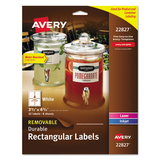 Avery AVE22827 Removable Print-to-the-Edge White Labels w/ Sure Feed, 3.5 x 4.75, 32/Pack