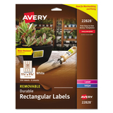 Avery AVE22828 Removable Rectangle Labels W/trueblock Technology, 1 1/4 X 1 3/4, Glossy, 256/pk