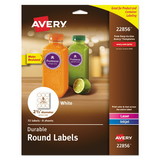 Avery 22856 Durable White ID Labels w/ Sure Feed, 2 1/2
