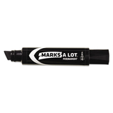 Marks-A-Lot AVE24148 Jumbo Desk Style Permanent Marker, Chisel Tip, Black