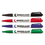 Marks-A-Lot AVE24459 Pen Style Dry Erase Markers, Bullet Tip, Assorted, 4/set, Price/ST