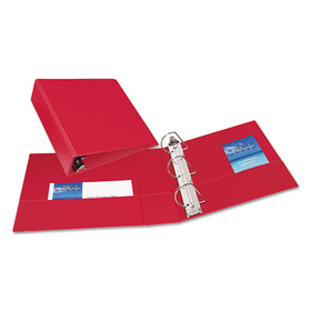 AVERY-DENNISON AVE27204 Durable Non-View Binder with DuraHinge and Slant Rings, 3 Rings, 3" Capacity, 11 x 8.5, Red