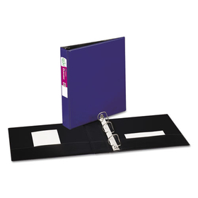 Avery AVE27351 Durable Non-View Binder with DuraHinge and Slant Rings, 3 Rings, 1.5" Capacity, 11 x 8.5, Blue