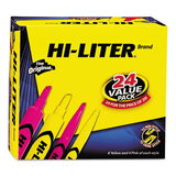 Hi-Liter AVE29862 Desk/pen Style Combo Highlighter, Chisel/bullet, Assorted Colors, 24/pack