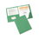 AVERY-DENNISON AVE47977 Two-Pocket Folder, Prong Fastener, 0.5" Capacity, 11 x 8.5, Green, 25/Box, Price/BX