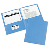 Avery AVE47986 Two-Pocket Folder, 20-Sheet Capacity, Light Blue, 25/box