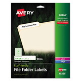 Avery AVE48266 EcoFriendly Permanent File Folder Labels, 0.66 x 3.44, White, 30/Sheet, 25 Sheets/Pack