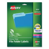 Avery AVE5029 Clear File Folder Labels, 1/3 Cut, 2/3 X 3 7/16, 450/pack
