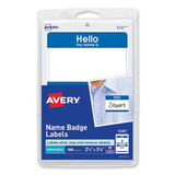 Avery AVE5141 Printable Self-Adhesive Name Badges, 2-11/32 X 3-3/8, Blue 