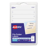 Avery AVE5230 Removable File Folder Labels, Inkjet/laser, 2/3 X 3 7/16, White, 252/pack