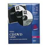 Avery AVE5692 Laser Cd Labels, Matte White, 40/pack