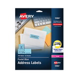 Avery AVE5980 High Visibility Rectangle Laser Labels, 1 X 2 5/8, Pastel Blue, 750/pack