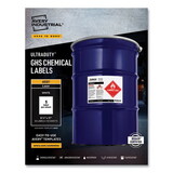 Avery AVE60501 Ultraduty Ghs Chemical Labels, 8 1/2 X 11, White, 50/box