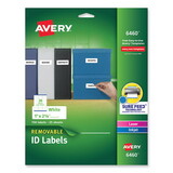 AVERY-DENNISON AVE6460 Removable Multi-Use Labels, 1 X 2 5/8, White, 750/pack