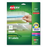 AVERY-DENNISON AVE6467 Removable Multi-Use Labels, 1/2 X 1 3/4, White, 2000/pack